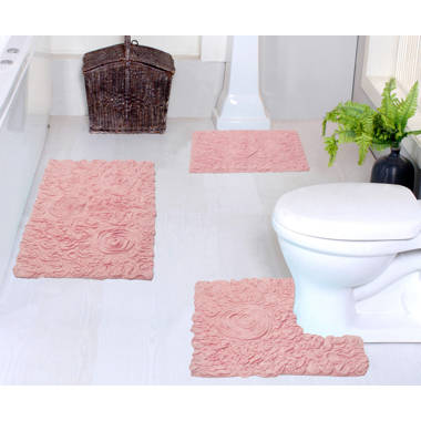 Pink deals bathroom rugs